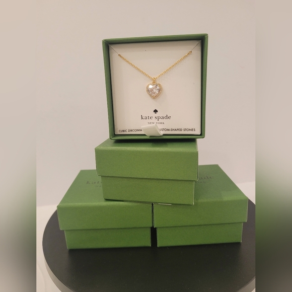 kate spade Jewelry - Kate Spade My Love Gold Necklace with Sparkling Heart Pendant